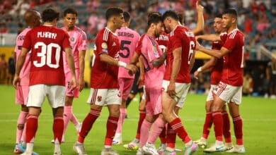 ليونيل ميسي - ياسر إبراهيم - الأهلي ضد إنتر ميامي - المصدر: getty images