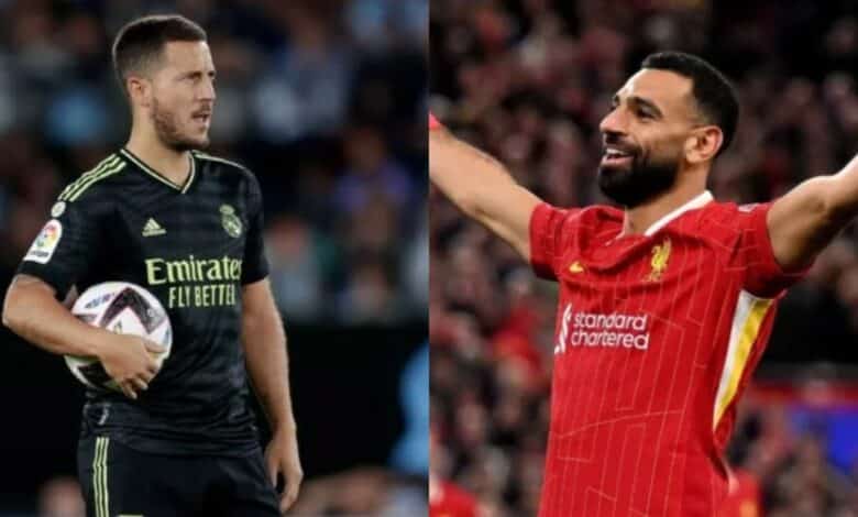 محمد صلاح - ايدين هازارد (المصدر:Gettyimages)