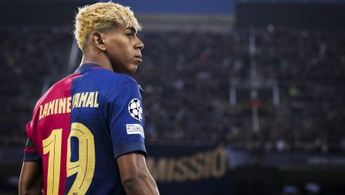 ESTADI OLIMPIC LLUIS COMPANYS, BARCELONA, SPAIN - 2025/04/30: Lamine Yamal of FC Barcelona looks on prior to the UEFA Champions League 2024/25 semi-final first leg football match between FC Barcelona and FC Internazionale. The match ended 3-3 tie.