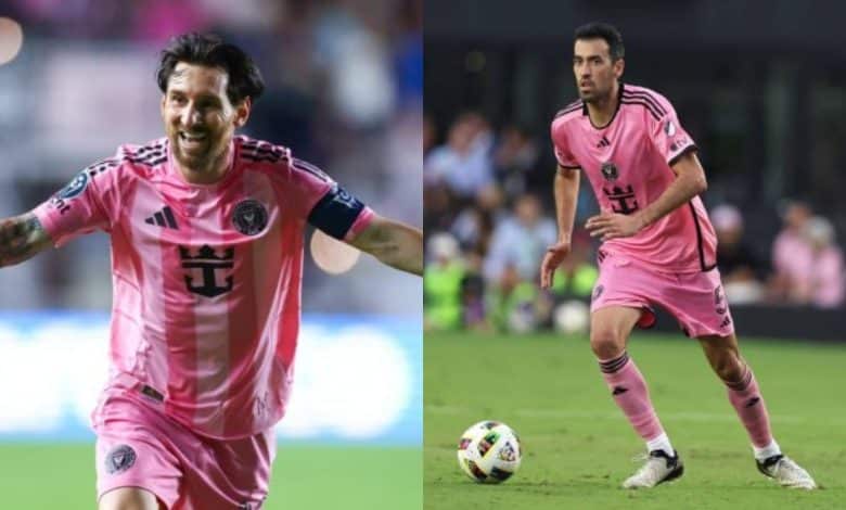 سيرجيو بوسكيتس - ليونيل ميسي - إنتر ميامي (المصدر: Gettyimages)