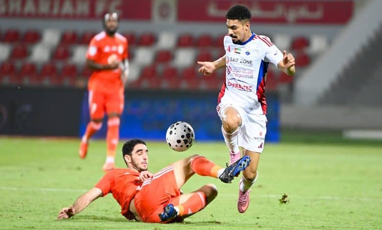 الشارقة ضد عجمان- المصدر: حساب رابطة المحترفين الإماراتية