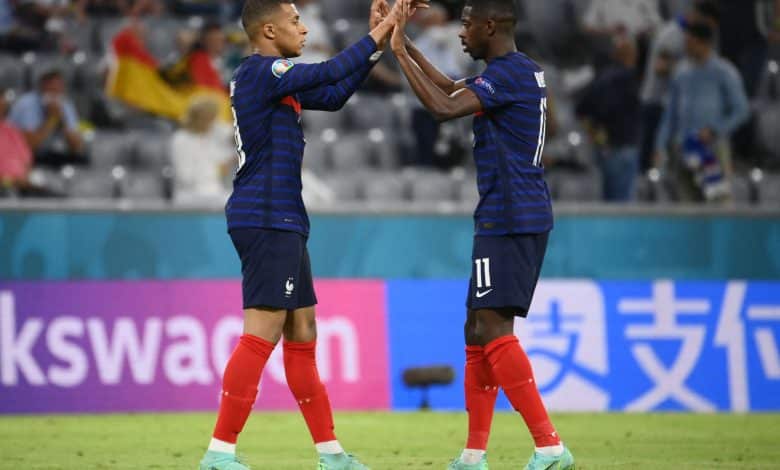 عثمان ديمبيلي وكيليان مبابي من منتخب فرنسا.. (المصدر:Gettyimages)