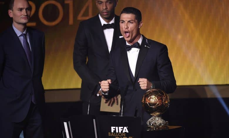 كريستيانو رونالدو - الكرة الذهبية 2014 - المصدر (Getty images)