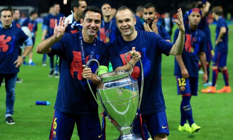 تشافي - إنييستا - برشلونة - المصدر (Getty images)