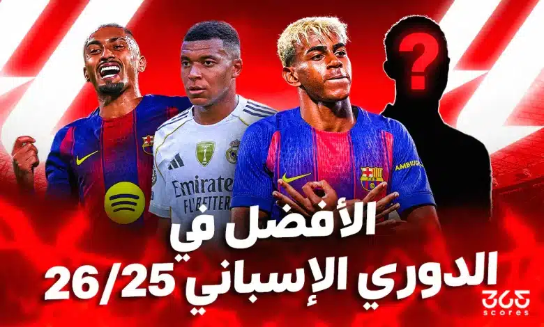 ترتيب أفضل 10 لاعبين في الدوري الإسباني 2025-2026