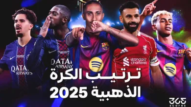 ترتيب الكرة الذهبية 2025 حسب الذكاء الاصطناعي