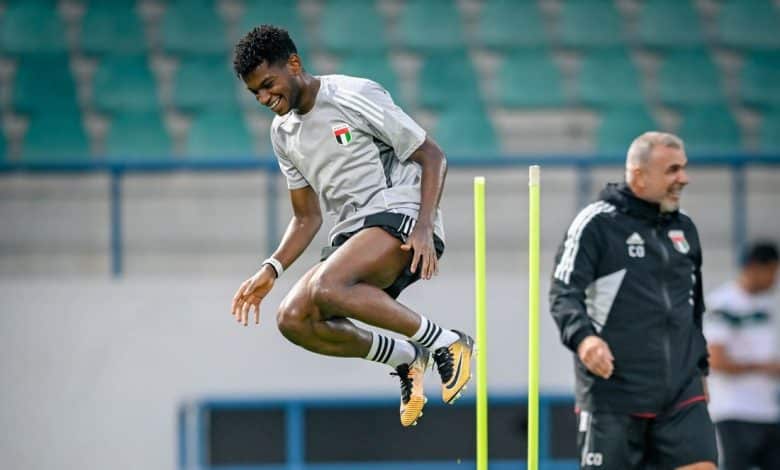 يحيى الغساني لاعب منتخب الإمارات - المصدر: الحساب الرسمي لمنتخب الإمارات