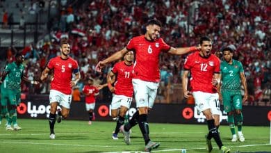 محمد حمدي - ياسر إبراهيم - مصطفى محمد - رامي ربيعة - منتخب مصر - تصوير: مصطفى الشحات