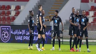 الشارقة ضد بني ياس- المصدر: حساب رابطة المحترفين الإماراتية
