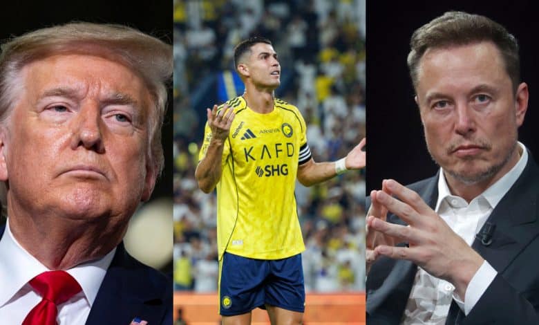 كريستيانو رونالدو - إيلون ماسك - دونالد ترامب - المصدر: gettyimages