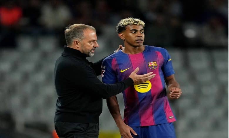 هانز فليك - لامين يامال - المصدر (Getty images)