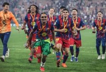 رافينيا - حوليس كوندي - جيرارد مارتين - برشلونة - المصدر (Getty images)