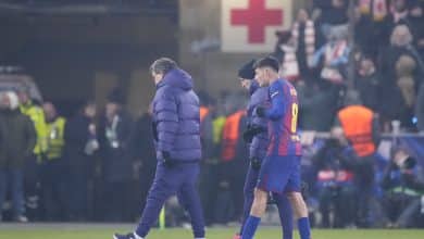 إصابة بيدري - سلافيا براج ضد برشلونة المصدر (Getty images)