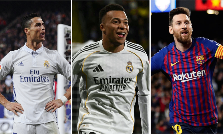 ليونيل ميسي - كيليان مبابي - كريستيانو رونالدو