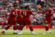 أندي روبرتسون - محمد صلاح - روبرتو فيرمينو - ليفربول - المصدر (Getty images)