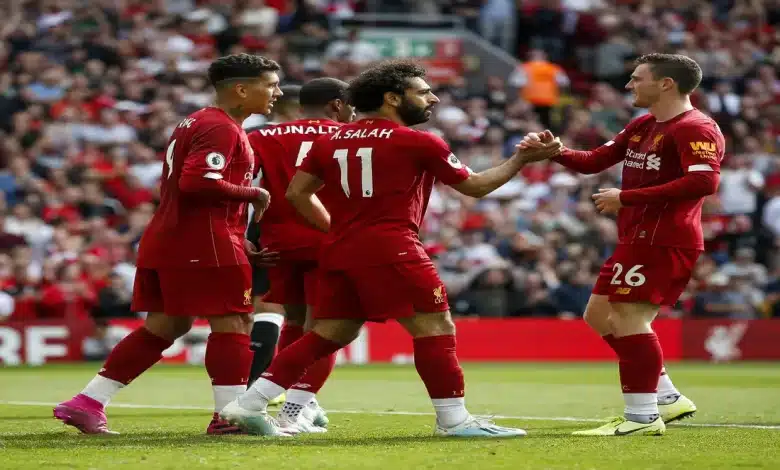 أندي روبرتسون - محمد صلاح - روبرتو فيرمينو - ليفربول - المصدر (Getty images)