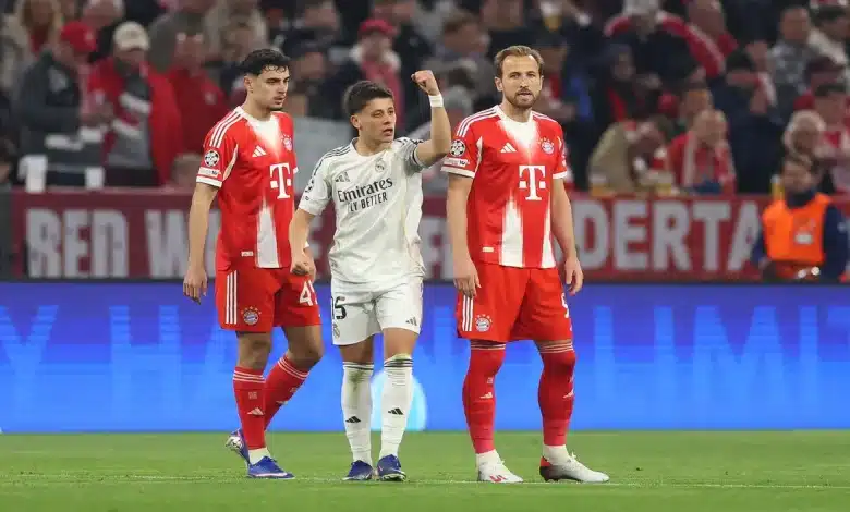 أردا جولر - هاري كين - ريال مدريد ضد بايرن ميونخ (المصدر:Gettyimages)