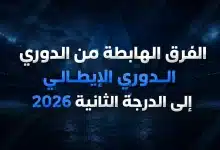 الفرق الهابطة من الدوري الدوري الإيطالي إلى الدرجة الثانية 2026