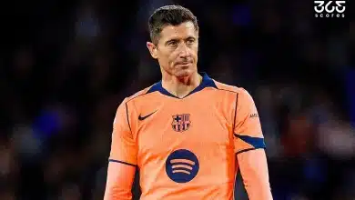 روبرت ليفاندوفسكي- لاعب برشلونة.. المصدر (Getty images)