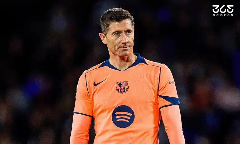 روبرت ليفاندوفسكي- لاعب برشلونة.. المصدر (Getty images)