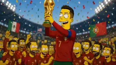 كريستيانو رونالدو - عائلة سيمبسون - كأس العالم 2026 - المصدر: شات جي بي تي
