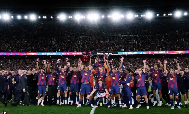 برشلونة يتوج بالليجا