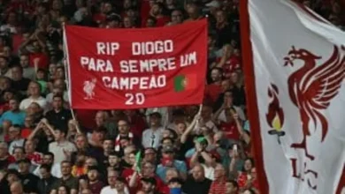تيفو جماهير ليفربول لـ دييجو جوتا (المصدر:Gettyimages)