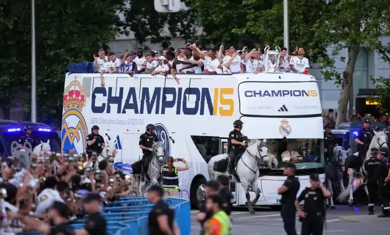 ريال مدريد يحتفل بدوري أبطال أوروبا 2024 في شوارع المدينة - المصدر (Getty images)