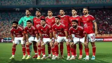 لاعبو الأهلي قبل مباراة المصري اليوم في الدوري