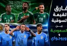 فارق القيمة السوقية بين السعودية والأوروجواي
