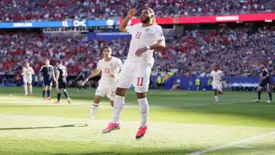 إسماعيلي صيباري- منتخب المغرب ضد أسكتلندا- المصدر (Getty images)