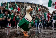 مرتدية قميص المنتخب.. شاهد بطة تشجع المكسيك في كأس العالم 2026 - المصدر: شات جي بي تي