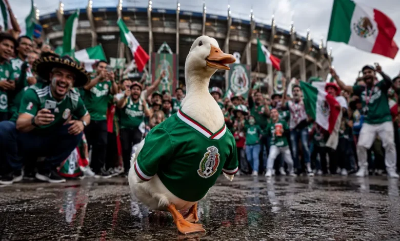 مرتدية قميص المنتخب.. شاهد بطة تشجع المكسيك في كأس العالم 2026 - المصدر: شات جي بي تي