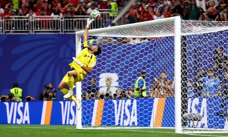 فوزينيا - حارس مرمى الرأس الأخضر ضد إسبانيا - المصدر (Getty images)