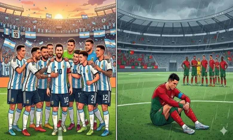 لماذا تحتضن الأرجنتين ميسي بينما تقهر البرتغال كريستيانو رونالدو؟