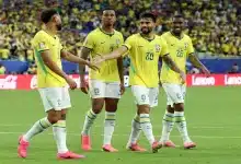 احتفال لاعبي البرازيل