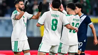 حسام عوار من مباراة الجزائر ضد النمسا
