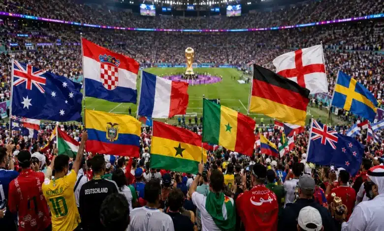 هل تستطيع التفريق بينها؟ سر تشابه أعلام غالبية منتخبات كأس العالم - المصدر: شات جي بي تي