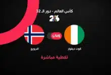 مباراة النرويج ضد كوت ديفوار في كأس العالم