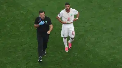 إسماعيل صيباري يغادر مباراة المغرب ضد كندا مصابًا