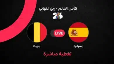 إسبانيا ضد بلجيكا