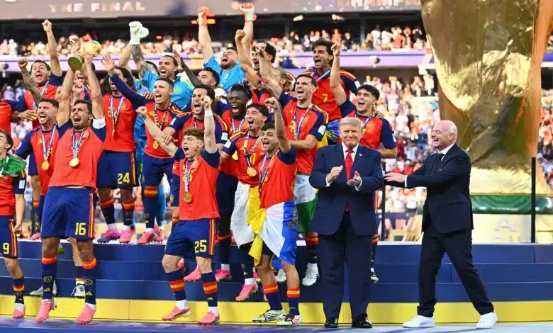 احتفالات منتخب إسبانيا بلقب كأس العالم 2026- (المصدر:Gettyimages)