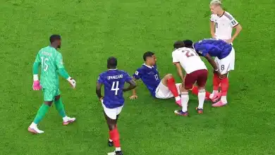 ويليام ساليبا في مباراة فرنسا ضد إسبانيا