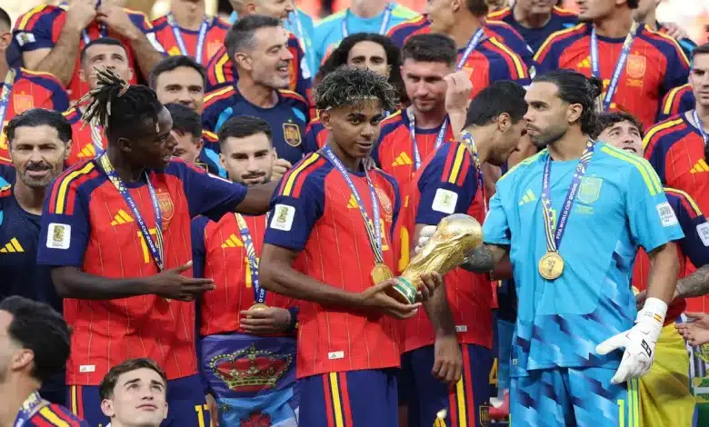 احتفالات منتخب إسبانيا بلقب كأس العالم 2026- (المصدر:Gettyimages)