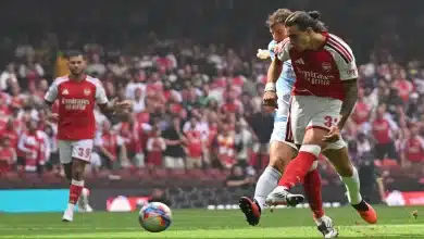هدف كالافيوري لاعب أرسنال ضد مانشستر سيتي